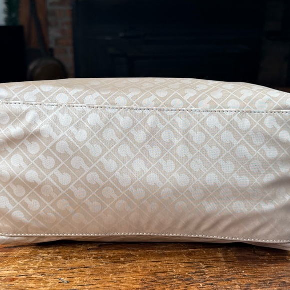 Gherardini Cream & Taupe Softy Tote Bag with Leather Trim and Handles. NWOT - Picture 9 of 14